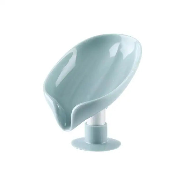 Portable Soap Dish Leaf Shape Soap Holder Leaf Shaped Soap Box Soap Dish For Bathroom Suction Cup Bathroom Storage