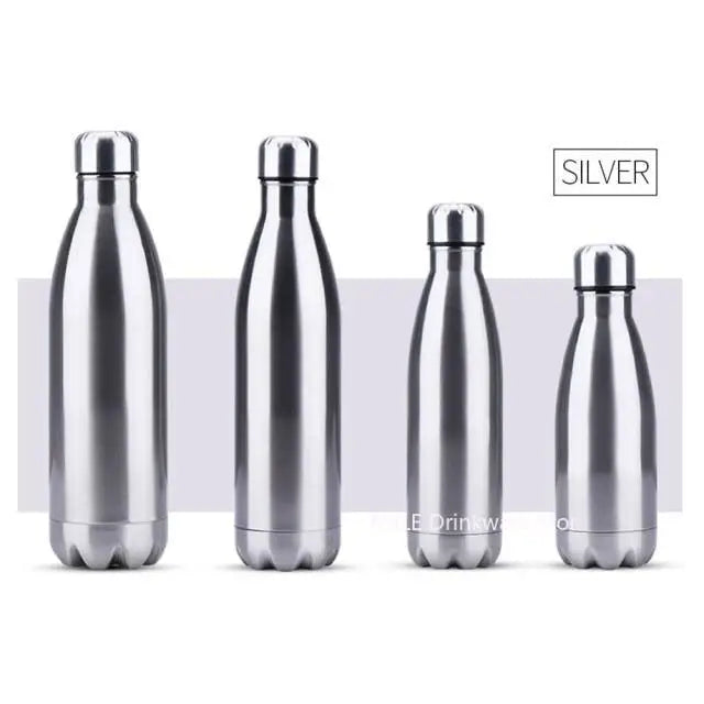 Premium Quality 350/500/750/1000ml Double - wall Creative BPA free Water Bottle Stainless Steel Beer Tea Coffee