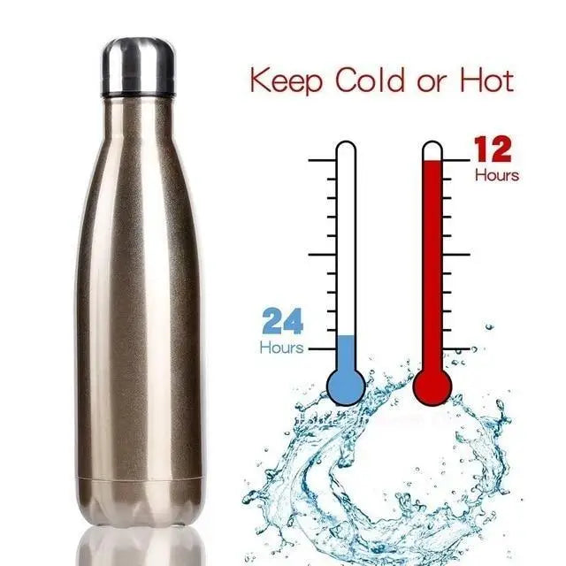 Premium Quality 350/500/750/1000ml Double - wall Creative BPA free Water Bottle Stainless Steel Beer Tea Coffee