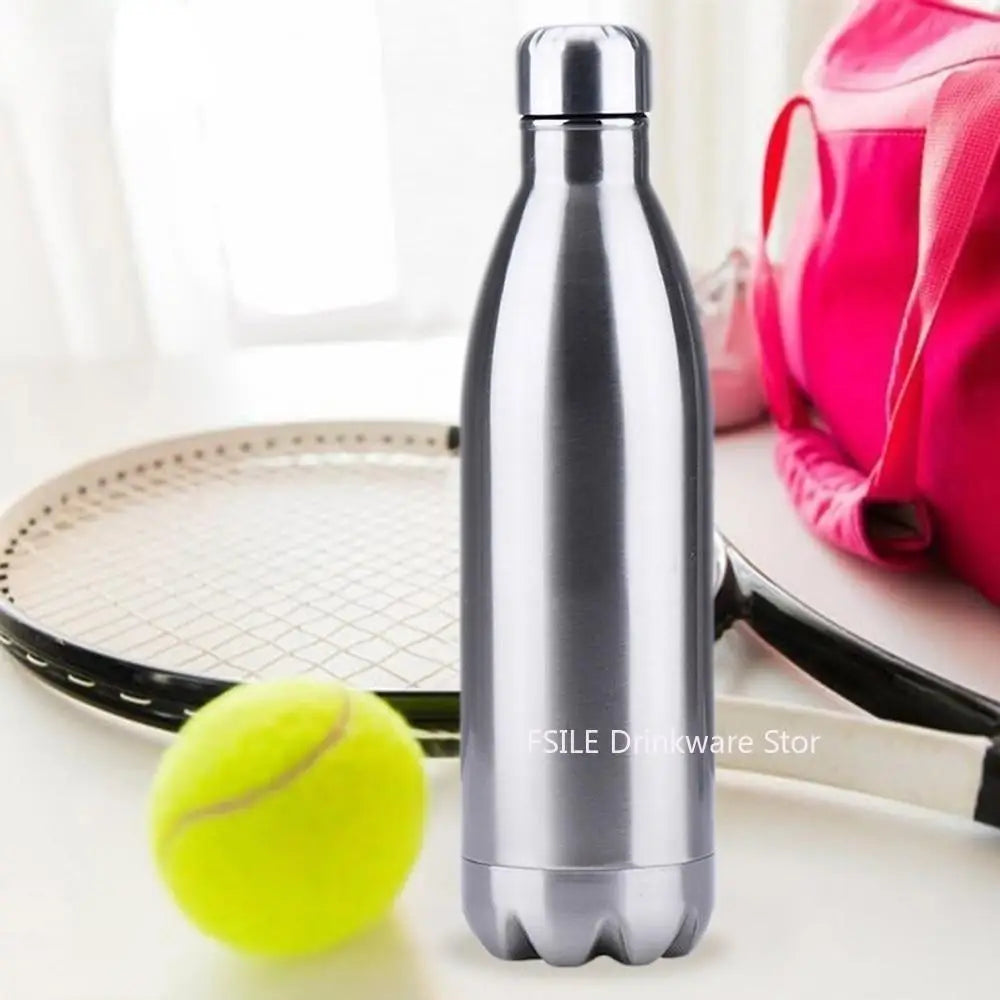 Premium Quality 350/500/750/1000ml Double - wall Creative BPA free Water Bottle Stainless Steel Beer Tea Coffee