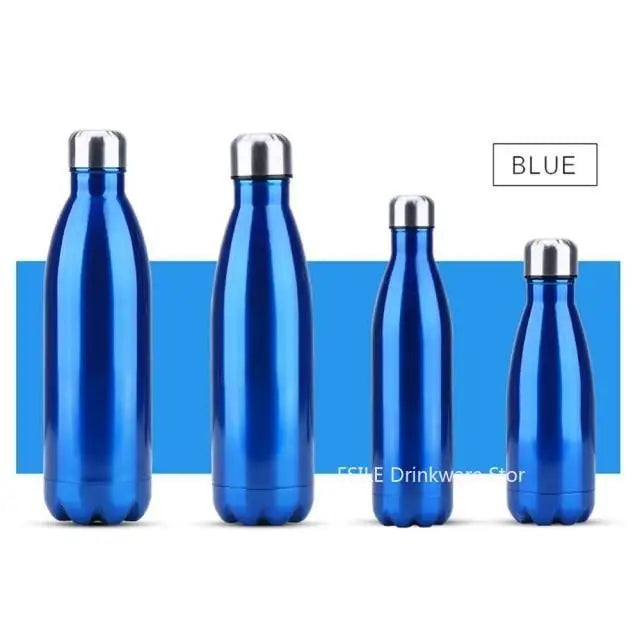 Premium Quality 350/500/750/1000ml Double - wall Creative BPA free Water Bottle Stainless Steel Beer Tea Coffee