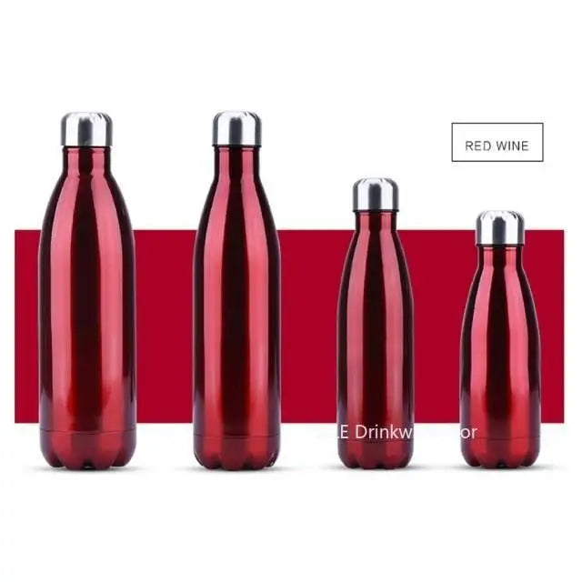 Premium Quality 350/500/750/1000ml Double - wall Creative BPA free Water Bottle Stainless Steel Beer Tea Coffee