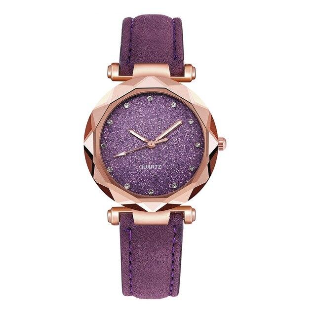 Women's Causal Watch With Leather Belts And Sandblasted Background Luxury Wristwatch  Excellent Design Perfect Gift