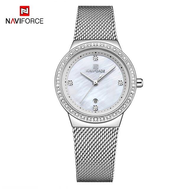 Fashion Elegant Watches   Luxury Analog Women Watch  With Date Casual Quartz  Wristwatch With Stainless Steel Mesh Band Perfect Gift