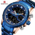 Mens Wrist Watch, Waterproof Analog Digital Watches Multifunction Stainless Steel Business Watches For Man Perfect Gift