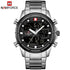 Mens Wrist Watch, Waterproof Analog Digital Watches Multifunction Stainless Steel Business Watches For Man Perfect Gift