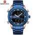 Mens Wrist Watch, Waterproof Analog Digital Watches Multifunction Stainless Steel Business Watches For Man Perfect Gift