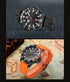 Sport Orange Mens Watch Waterproof Quartz Analog Watches Fashion Silicone Strap Classic Design For Men