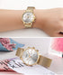 New Fashion Gold Women Watches Luxury Quartz Sport Waterproof Wrist Watch Round Style