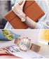 New Fashion Gold Women Watches Luxury Quartz Sport Waterproof Wrist Watch Round Style