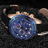 Waterproof Men's Sports  Watch With Leather Transparent Belts, Chronometers Day View Perfect Gift