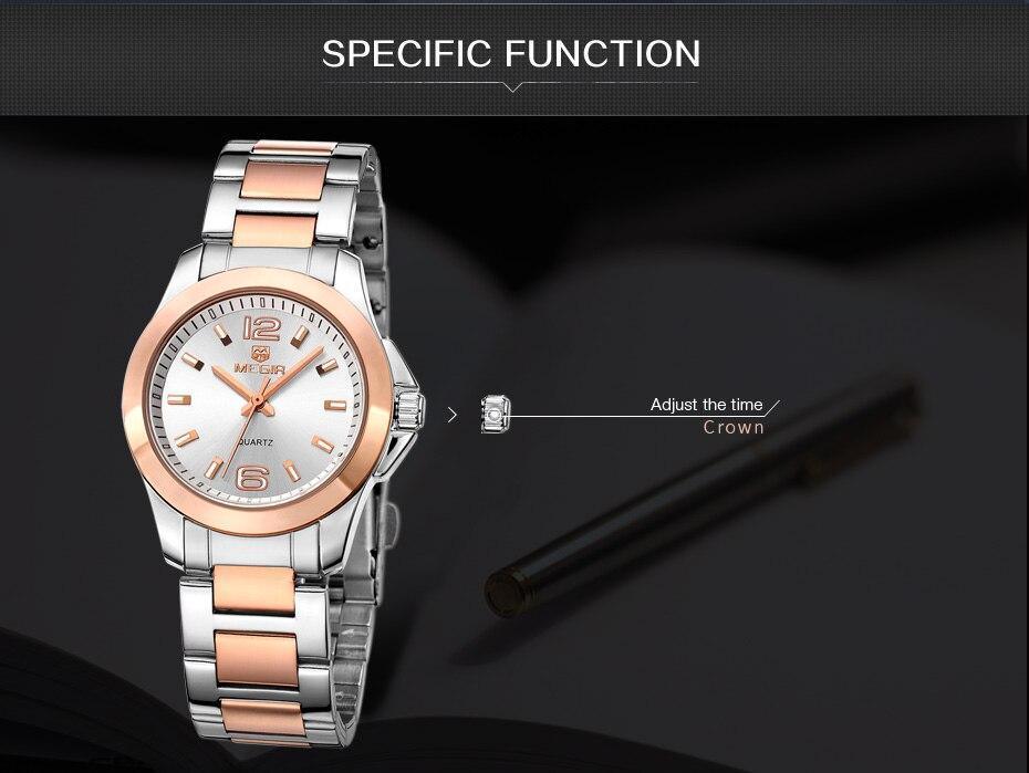 Luxury Gold Rose Women Watches Elegant Modern Waterproof Analog Wristwatch Stylish Design For Womens