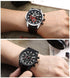 Brown Luxury Mens Watches Strong Leather Strap Modern Design Waterproof Multifunctional Business Wrist Watch