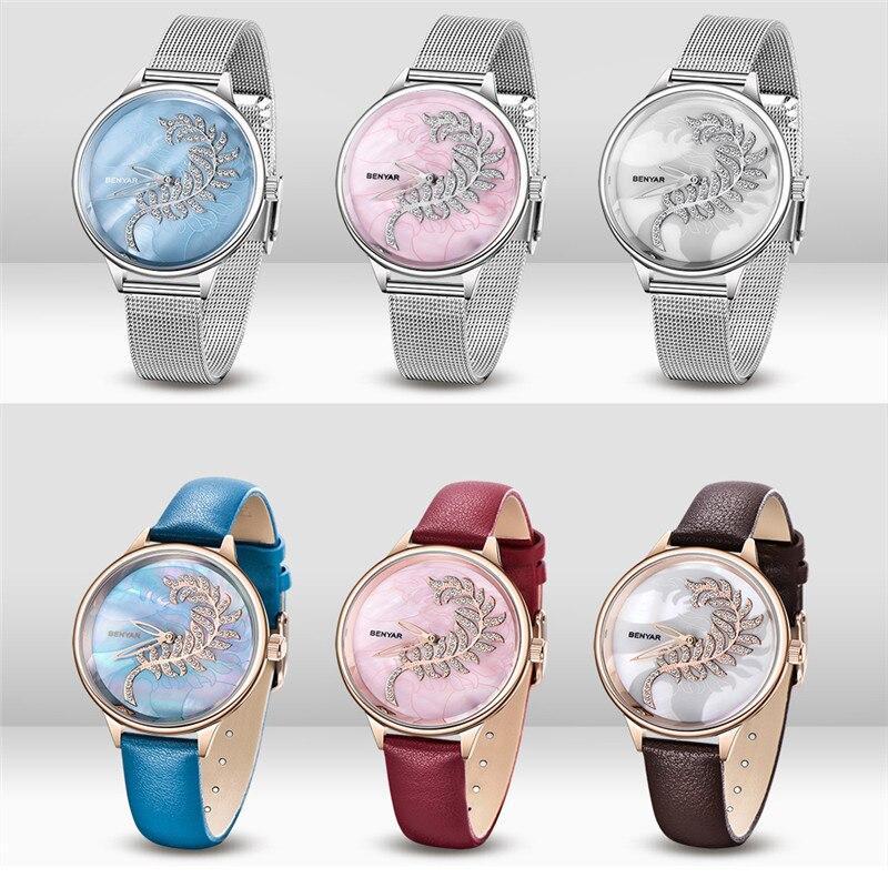 Luxury Womens Round Watch Simple Analog Quartz Watches Elegant Stainless Steel Mesh Strap Fashionable Wrist Watch For Woman