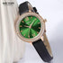 Luxury Green Fashion Womens Watch Classic Quartz Round Wrist Watch Business Style For Women