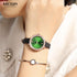 Luxury Green Fashion Womens Watch Classic Quartz Round Wrist Watch Business Style For Women