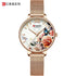 Womens Watches With Decoupage Flower Patterns And Details Of Large Roman Numbers