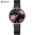 Womens Watches With Decoupage Flower Patterns And Details Of Large Roman Numbers