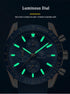 2021 Blue Men Watch Luxury Design Watches Silicone Band Male Wrist Watches Men's Chronograph Round Watch