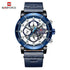 Water Resistant Sport Chronograph Watch  Multifunction Leather Belt Quartz Wrist Watches Excellent Design Perfect Gift