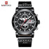 Water Resistant Sport Chronograph Watch  Multifunction Leather Belt Quartz Wrist Watches Excellent Design Perfect Gift