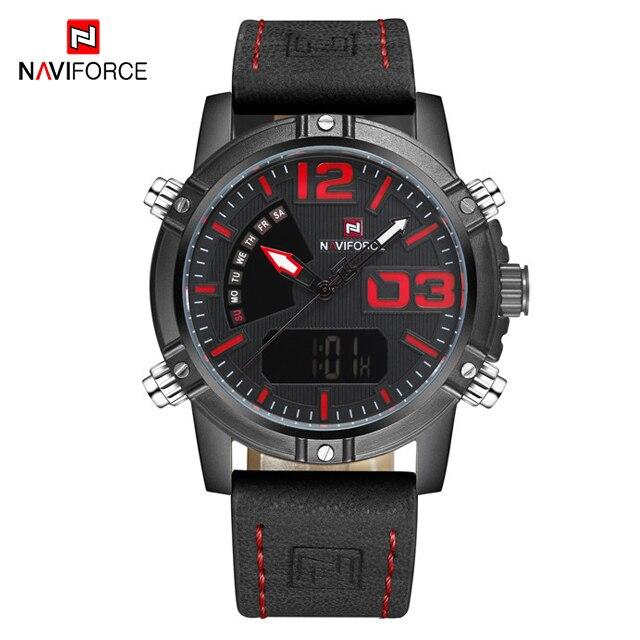 Men's Multifunction Digital Analog Waterproof Watch With Alarm And Automatic Time Zones Unique Design Excellent Gift