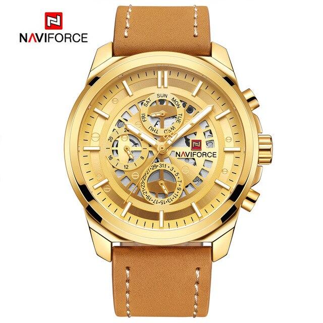 Sports Men's Leather Waterproof Date Display Casual Analog Luxury Watches Unique Design Perfect Gift