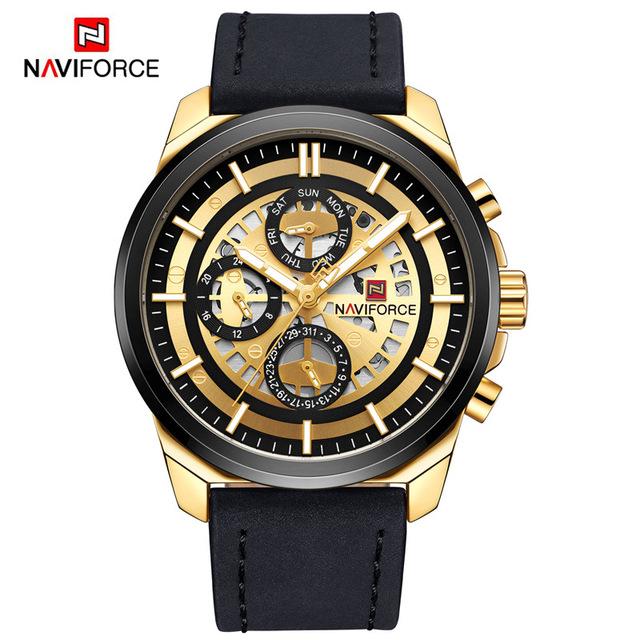 Sports Men's Leather Waterproof Date Display Casual Analog Luxury Watches Unique Design Perfect Gift