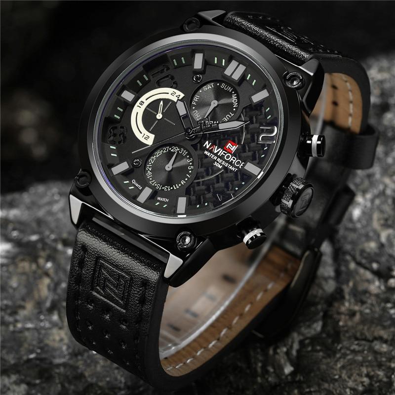 Luxury Men Sports Watches Waterproof Wristwatch Fluorescent Hands Unique Design Excellent Gift