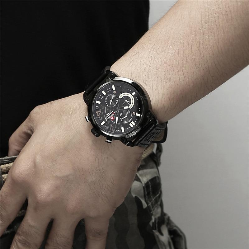 Luxury Men Sports Watches Waterproof Wristwatch Fluorescent Hands Unique Design Excellent Gift