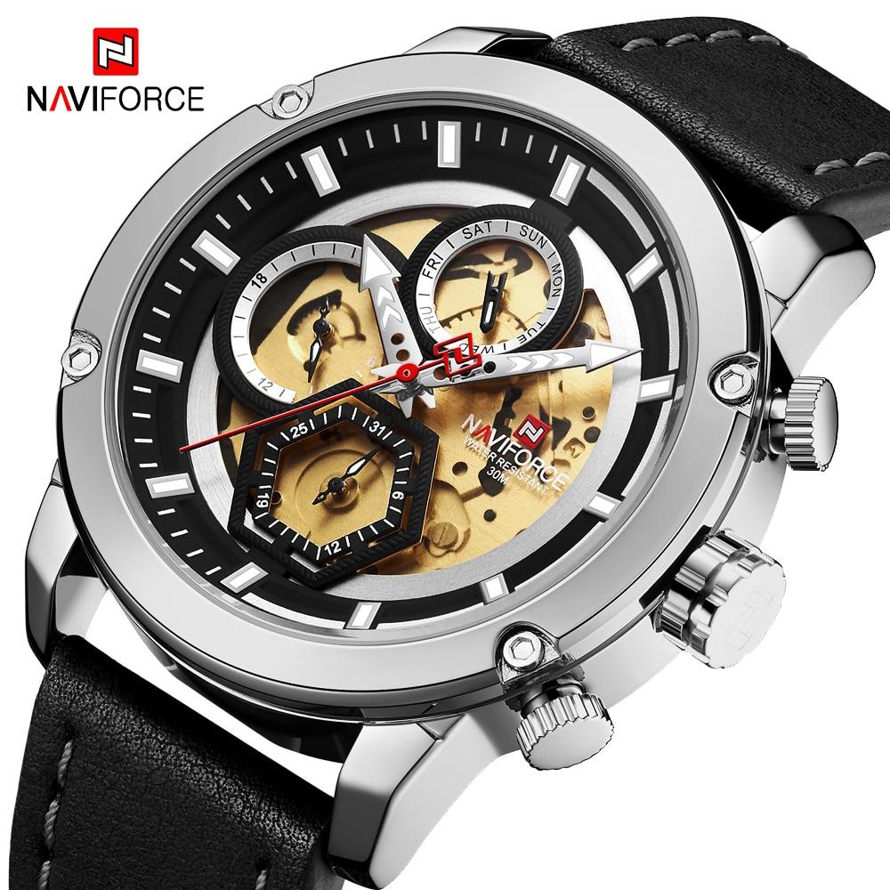 Sport  Watches For Men Waterproof Watch Analog Quartz Leather Band Wristwatch Unique Design Perfect Gift