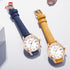 Women's Elegant  Watch With Leather  Belt And Metal Case Waterproof Wristwatch Excellent Design Perfect Gift