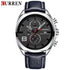 Men's Retro Square-Round Waterproof Watch With Chronometers And Leather Belts Excellent Design Perfect Gift