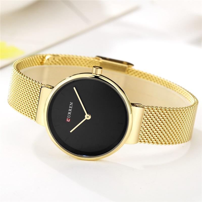 Women's Casual  Stainless Steel Watch With Knitted Bracelet Excellent Background Unique Design Perfect For Her