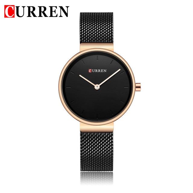 Women's Casual  Stainless Steel Watch With Knitted Bracelet Excellent Background Unique Design Perfect For Her