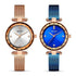 Top Luxury Women Watches Rose Gold Analog Watch Fashion Shine Round Design Elegant Stainless Strap Wrist Watch