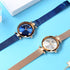 Top Luxury Women Watches Rose Gold Analog Watch Fashion Shine Round Design Elegant Stainless Strap Wrist Watch