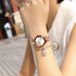 Top Luxury Women Watches Rose Gold Analog Watch Fashion Shine Round Design Elegant Stainless Strap Wrist Watch