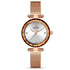 Top Luxury Women Watches Rose Gold Analog Watch Fashion Shine Round Design Elegant Stainless Strap Wrist Watch