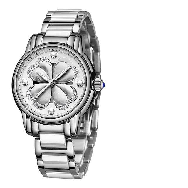 Women's Stylish Waterproof Watch Stainless Steel Bracelet Excellent Wristwatch Unique Design Perfect Gift