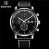 Business Watch Men Fashion Waterproof Military Chronograph Sport Quartz Wristwatch Leather Bracelet