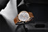 Business Watch Men Fashion Waterproof Military Chronograph Sport Quartz Wristwatch Leather Bracelet