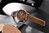 Business Watch Men Fashion Waterproof Military Chronograph Sport Quartz Wristwatch Leather Bracelet