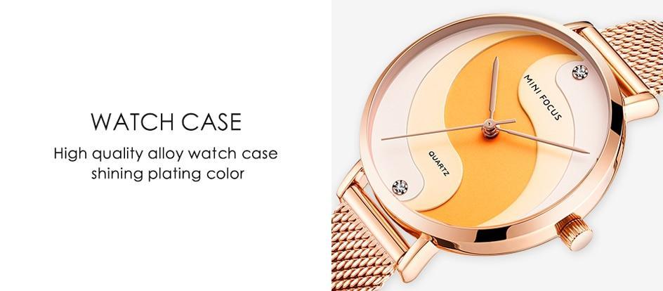 Ultra Thin Rose Gold Women Watches Fashion Analog Quartz Waterproof Wristwatches Elegant Round Design For Women