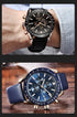 Luxury Men Stainless Steel Quartz Watch Accurate Timing Waterproof Analog Chronograph Men's Quartz Watches