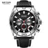 Men's Sports Multifunctional Quartz Watches Elegant Leather Strap Waterproof Modern Wristwatch For Men