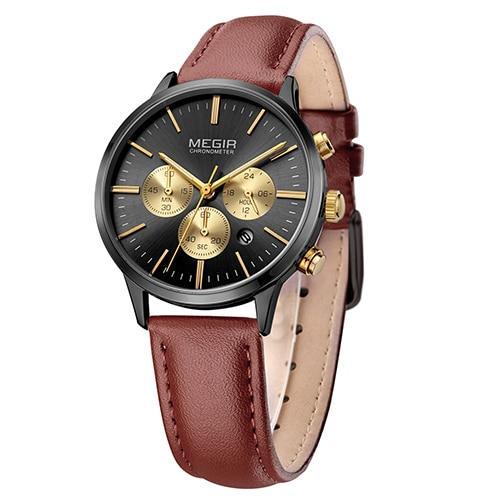 Multifunctional Black Luxury Women Watch Fashion Quartz Business Style Stainless Steel Strap Wrist Watch