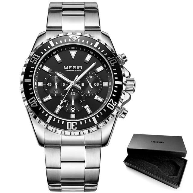 Multifunctional Men's Quartz Watches Modern Stainless Steel Design Waterproof And Scratch Resistant Wrist Watches