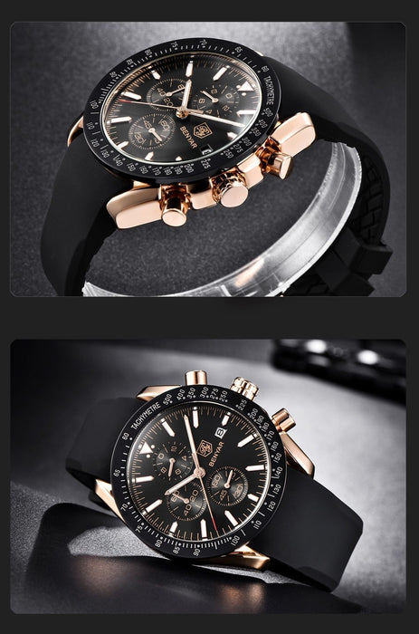 Men Top Luxury Full Steel Business Quartz Watch Men's Casual Waterproof Analog Chronograph Sports Stainless Steel Strap Watches