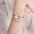 Luxury Small Silver Women Watch Modern Bracelet Wristwatch Quartz Waterproof Mini Round Design